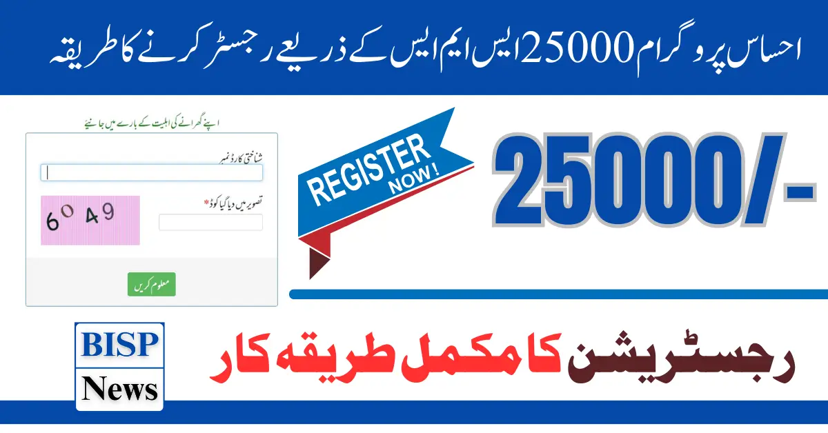 How To Register 8171 Ehsaas Program 25000 BY SMS Service Process