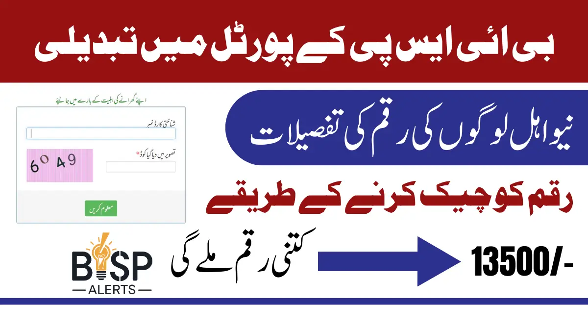 BISP Web Portal Changes In 2025 For 13500 Stipend Latest Update