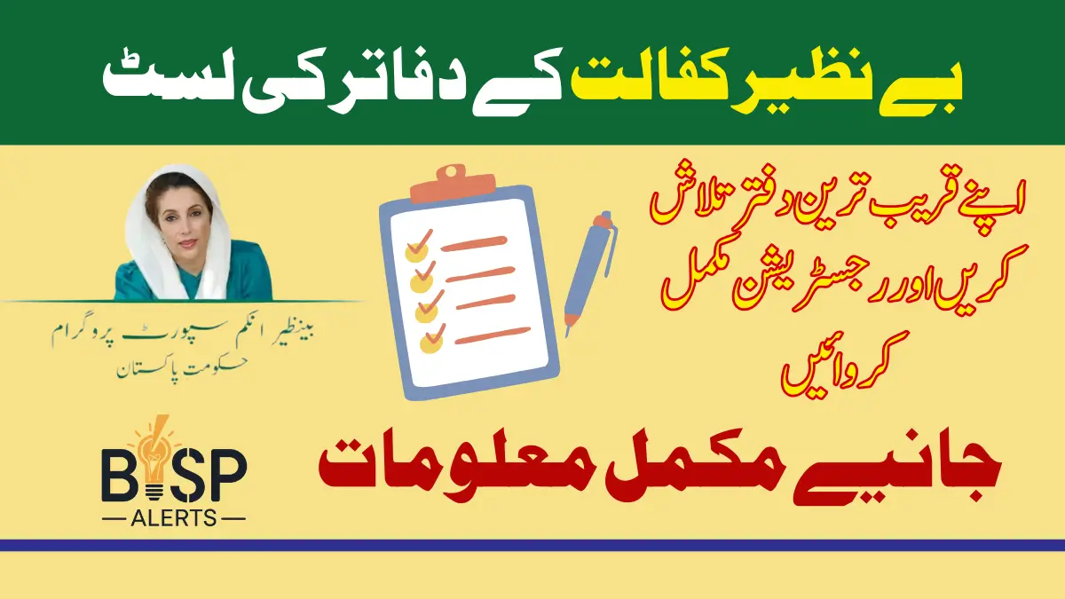 Regional Offices in Punjab List Updated Get Benazir Kafaalat 13500 Information