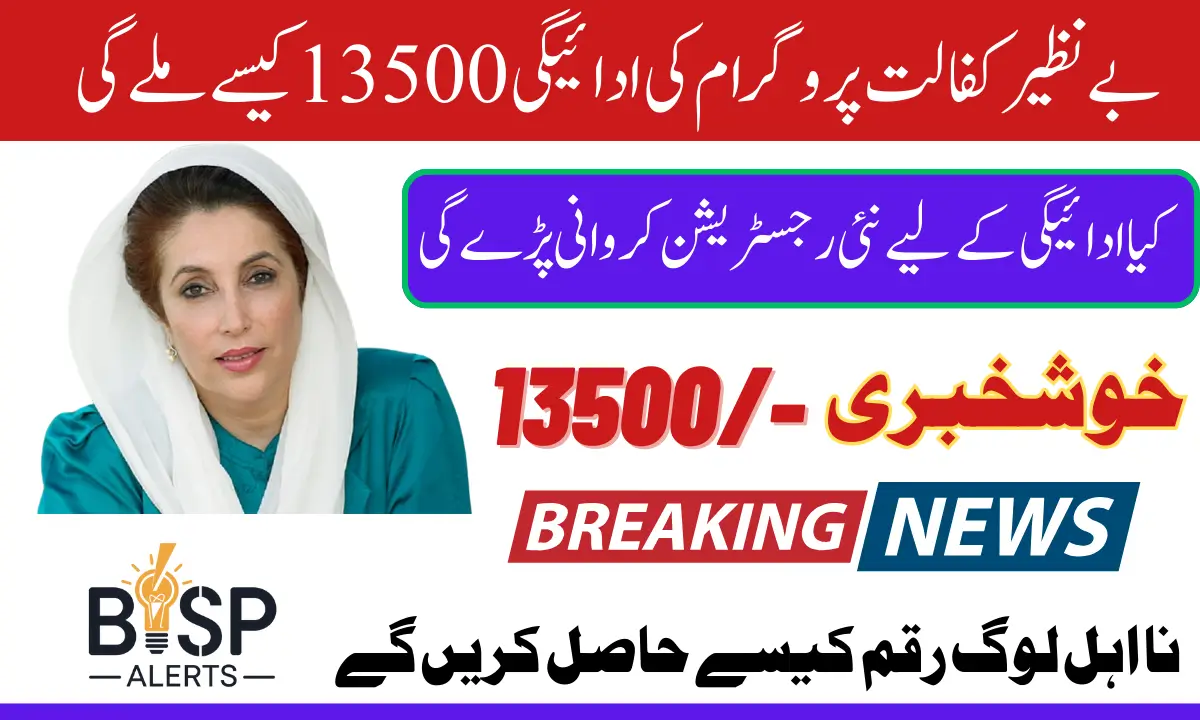 Benazir Support Initiative 2025 New Method Of Registration 13500 Start From January