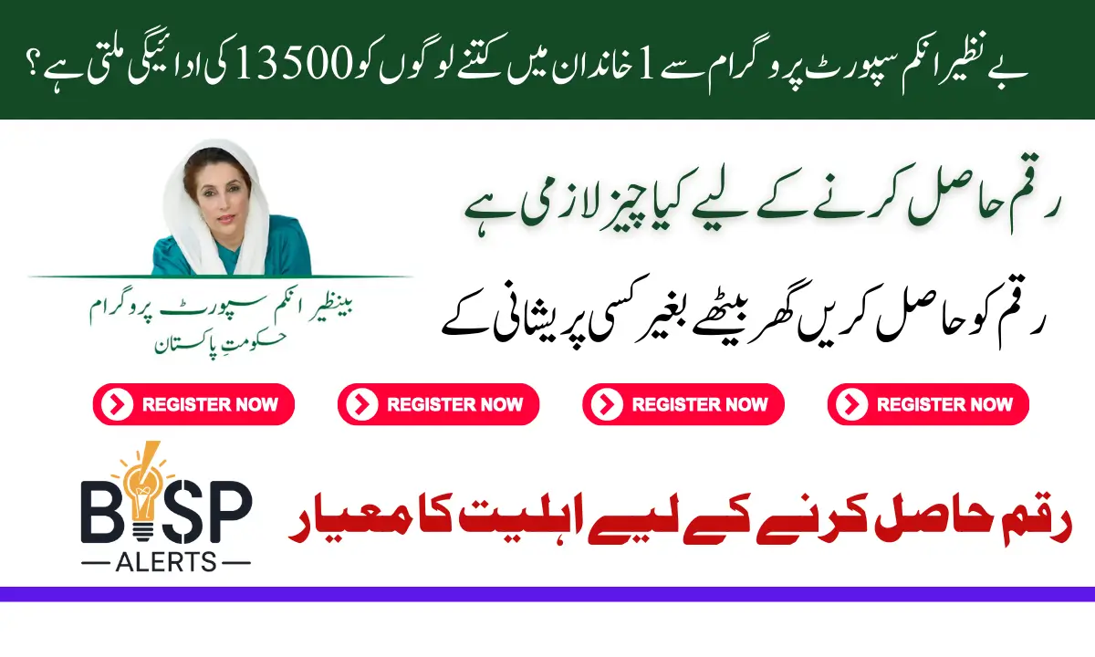 How Many People Receive 13500 Payment In 1 Family From Benazir Income Support Programme