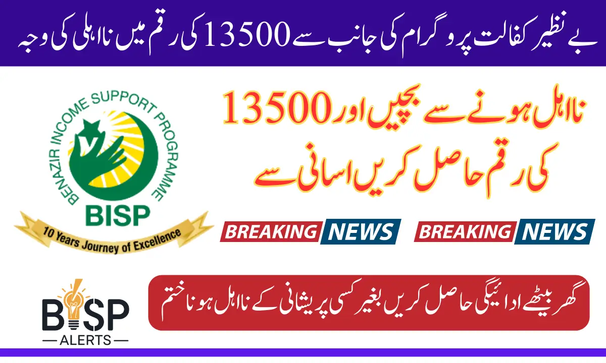 BISP Payment 13500 Ineligibility Reason and Solution 2025 Complete Details