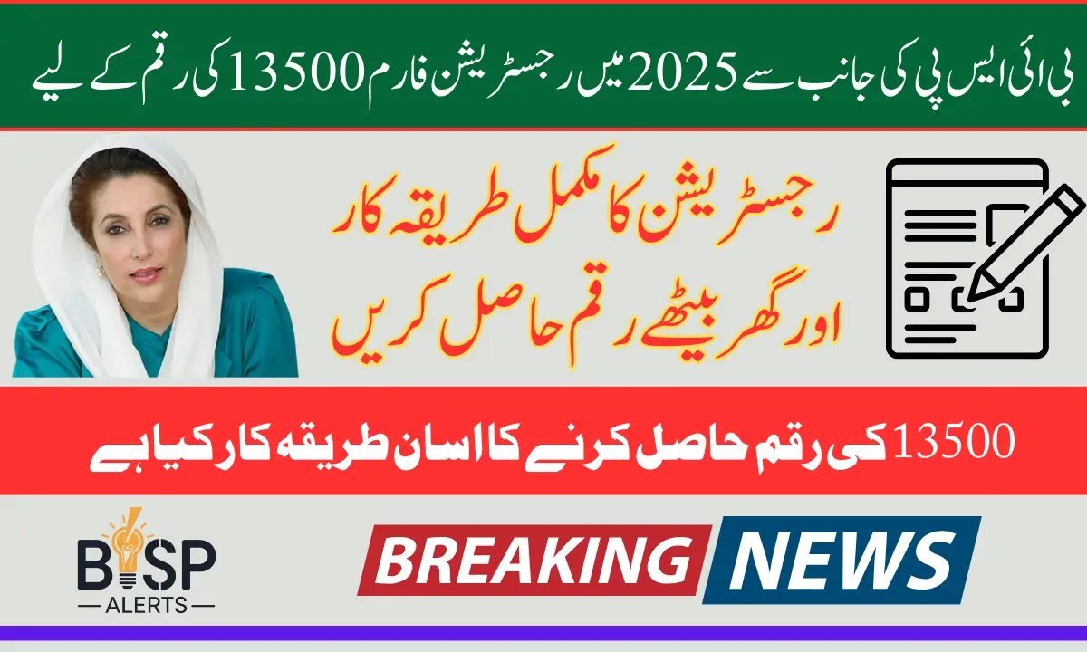 BISP Registration Form 2025 For New Installment 13500 Ineligible People Good News