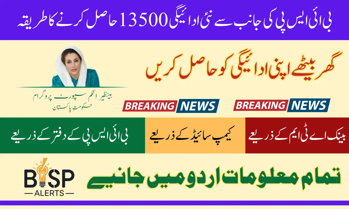 Benazir Income Support Program Payments 13500 In January 2025 For Eligiable People