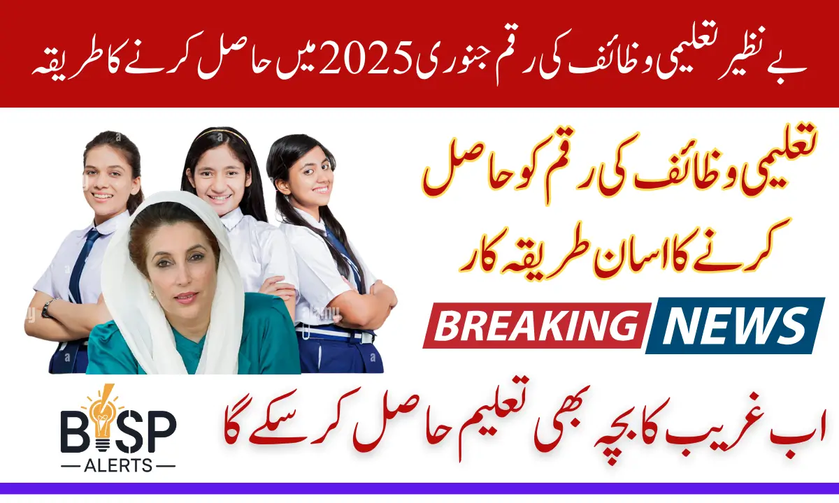 Benazir Taleemi Payment January 2025 For School Registered Children