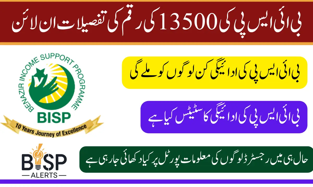 BISP 8171 Web Portal For Track Payment 13500 Online Know Complete Details 2025